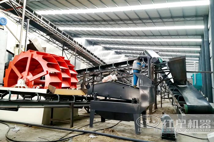 洗砂機(jī)作業(yè)現(xiàn)場